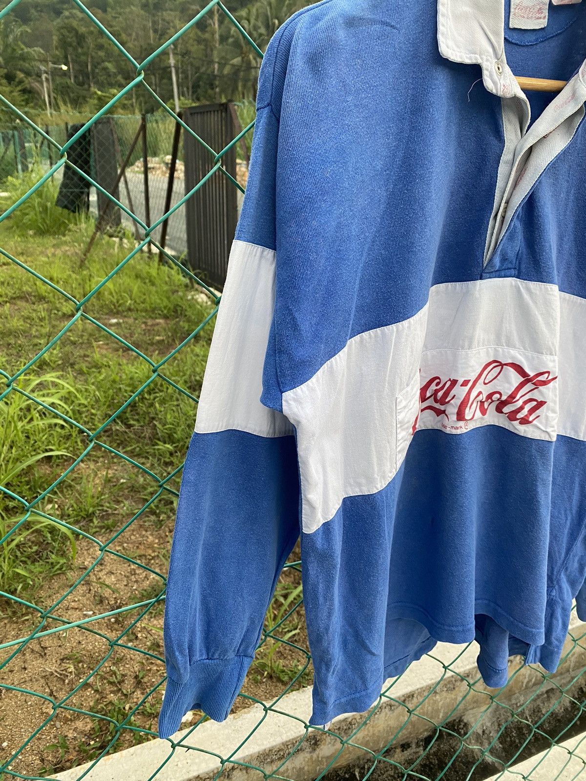 Coca Cola 🔥 Distressed 🔥 Coca Cola Spellout Polos Rugby Long Sleeve Size US S / EU 44-46 / 1 - 4 Thumbnail
