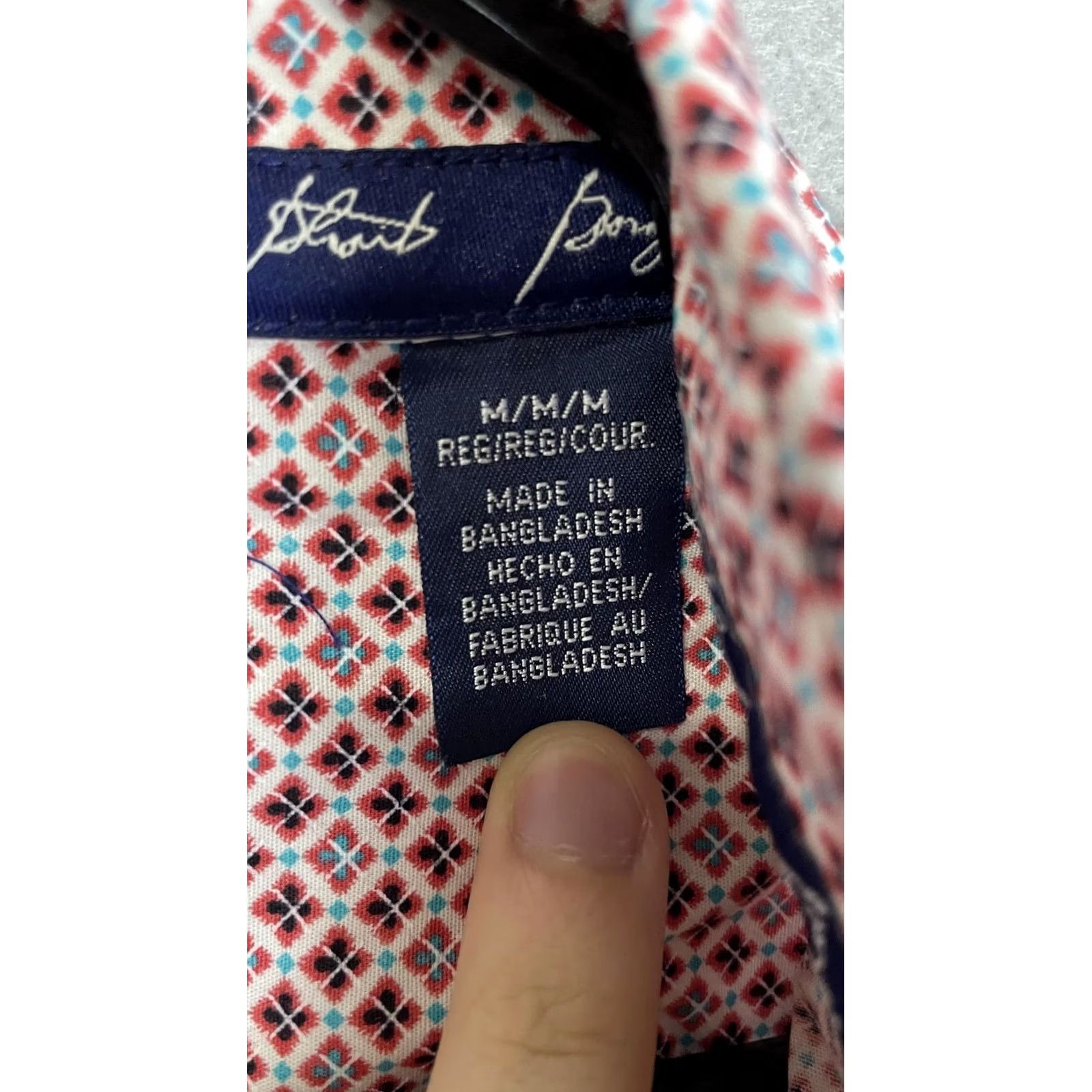 Wrangler Wrangler George Strait Western Shirt Mens Medium Red Blue Geometric Button Down Size US M / EU 48-50 / 2 - 4 Thumbnail