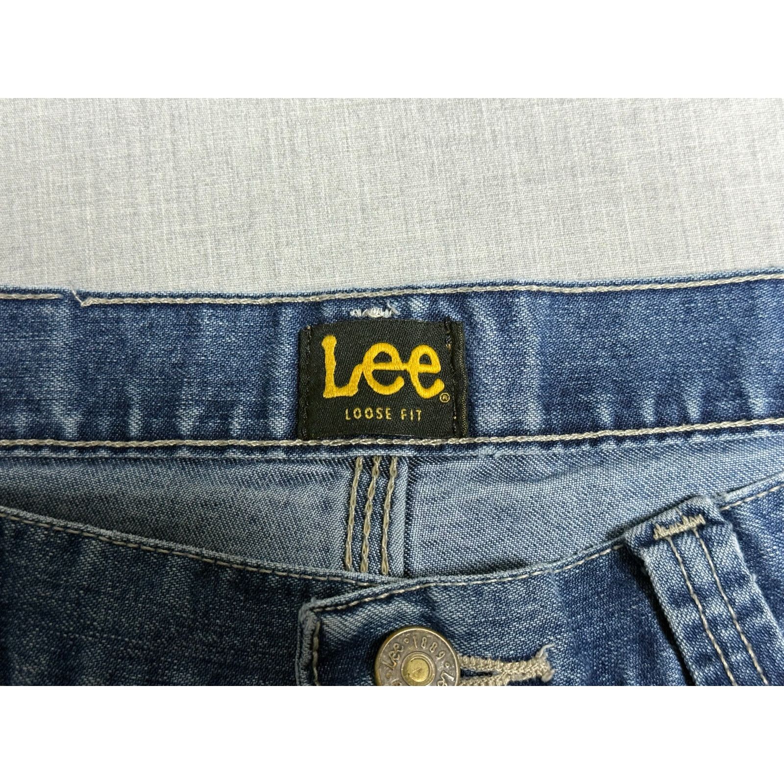 Lee × Vintage Vintage Y2K Lee Loose Fit Carpenter Jeans 34x32 Size US 34 / EU 50 - 4 Thumbnail