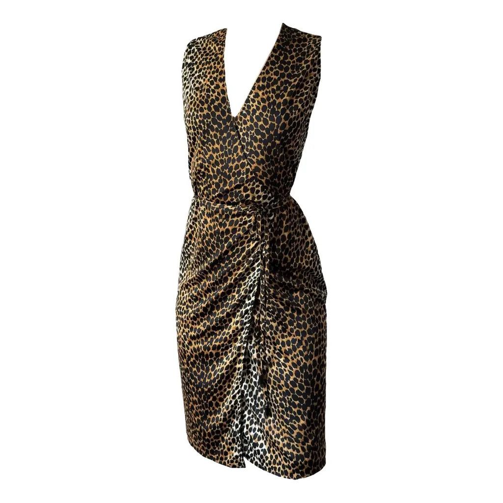 Dolce & Gabbana Dolce & Gabbana Vintage Leopard Print Wrap Dress IT40 Size S / US 4 / IT 40 - 2 Thumbnail