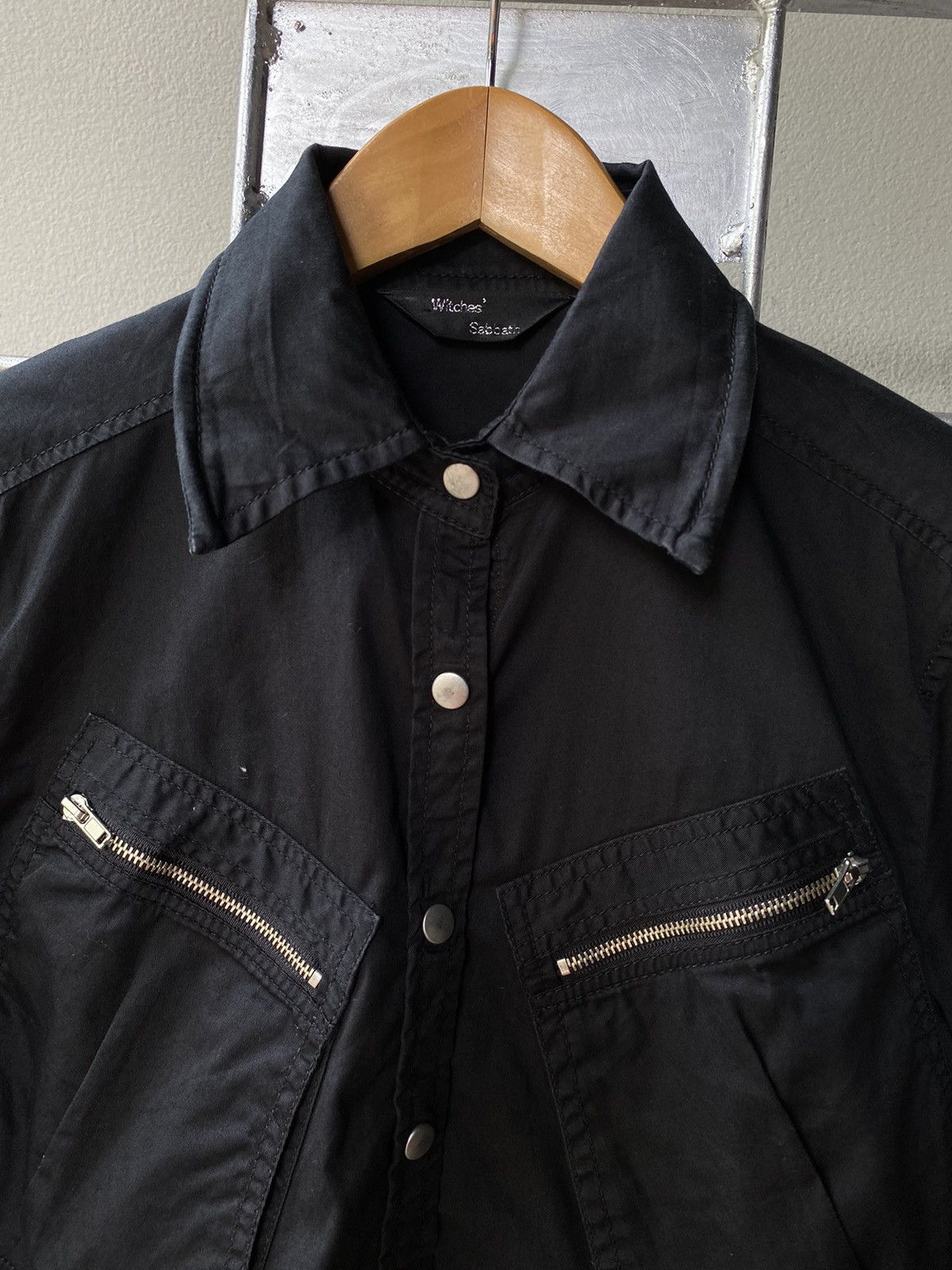 Japanese Brand × Seditionaries Witches‘ Sabbath Y2K Punk Double Pockets Zipper Black Shirt Size S / US 4 / IT 40 - 3 Thumbnail