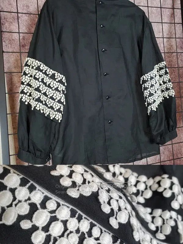 Dior Dior Black Cotton Blend Embroidered Cardigan . Size M / US 6-8 / IT 42-44 - 4 Thumbnail