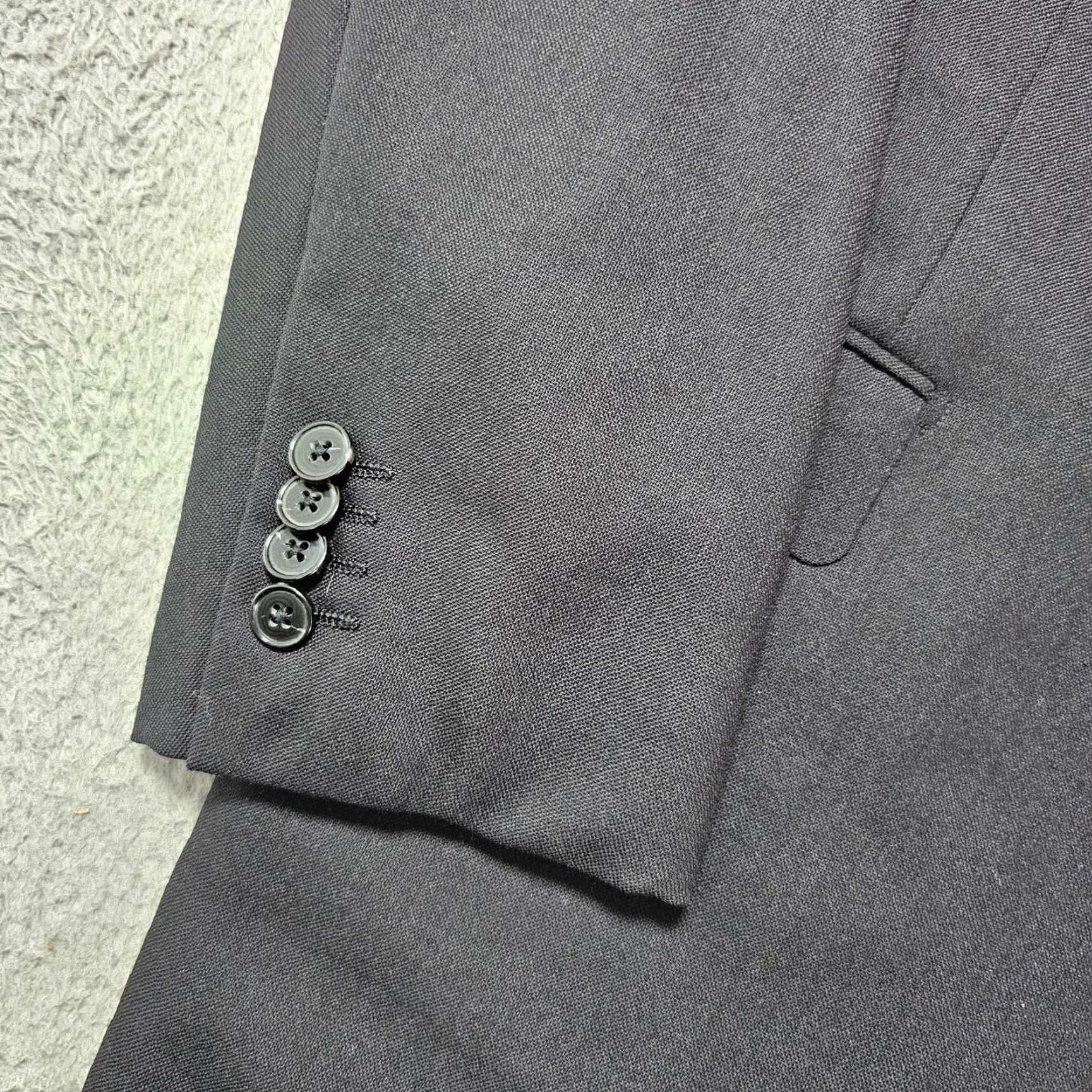 Ermenegildo Zegna Ermenegildo Zegna Trofeo Blazer Mens US 42L EU 56L Black Wool Sport Coat Jacket Size 42R - 4 Thumbnail
