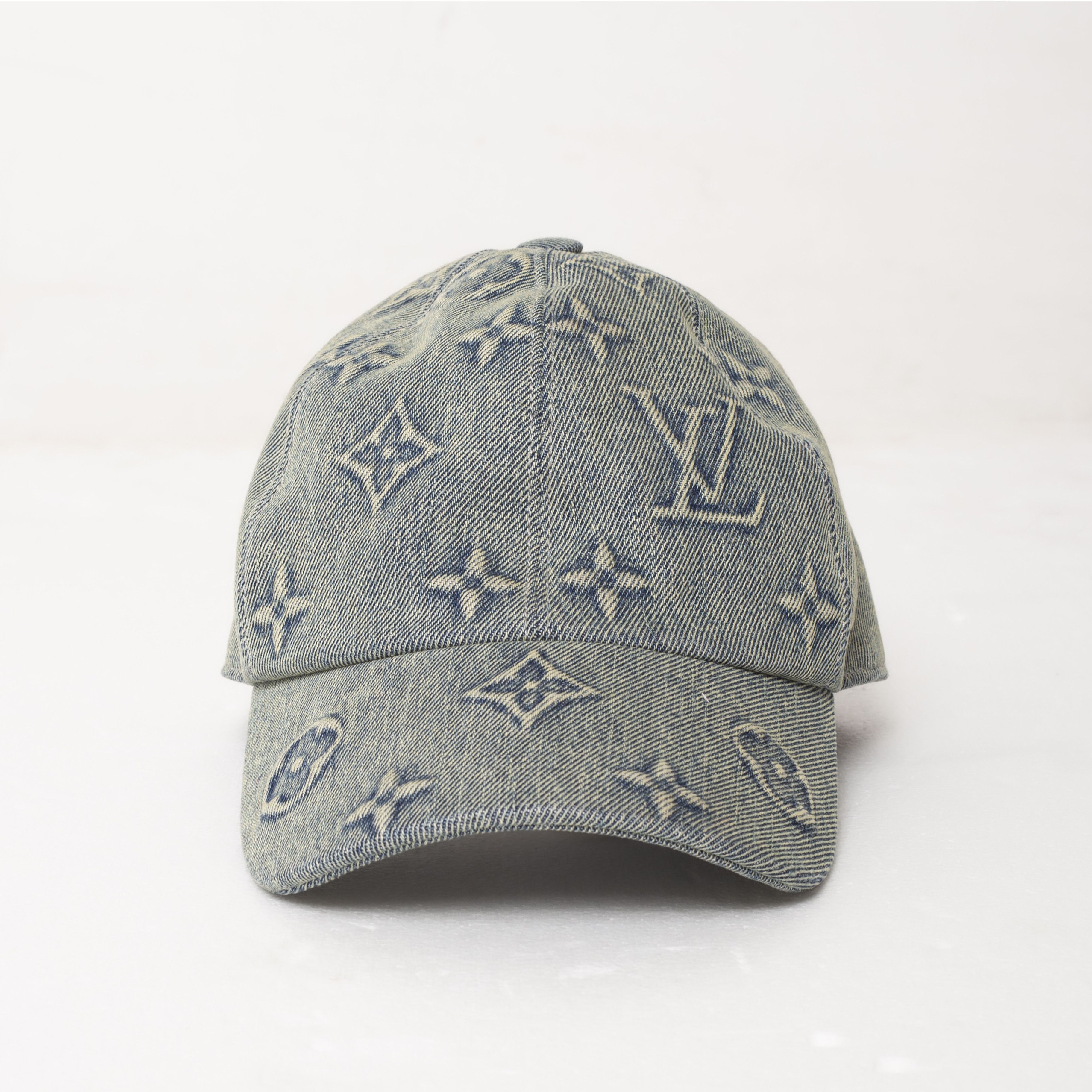 Louis Vuitton LOUIS VUITTON Monogram Washed Denim Cap | Grailed