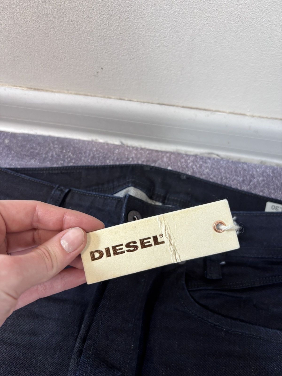 Diesel Diesel Iakop NWT Men’s Regular Slim Tapered Navy Denim Jeans Size US 26 / EU 42 - 7 Thumbnail