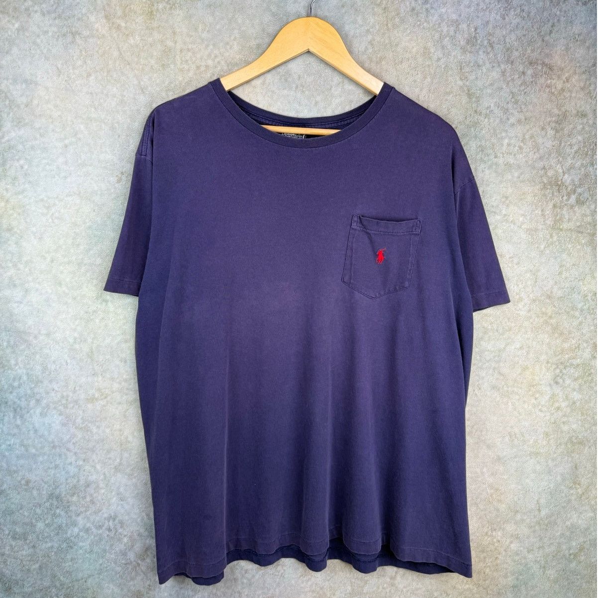 Polo Ralph Lauren VTG 90s Polo Ralph Lauren T Shirt Mens Sz L Navy Blue Pocket Size US L / EU 52-54 / 3 - 1 Thumbnail