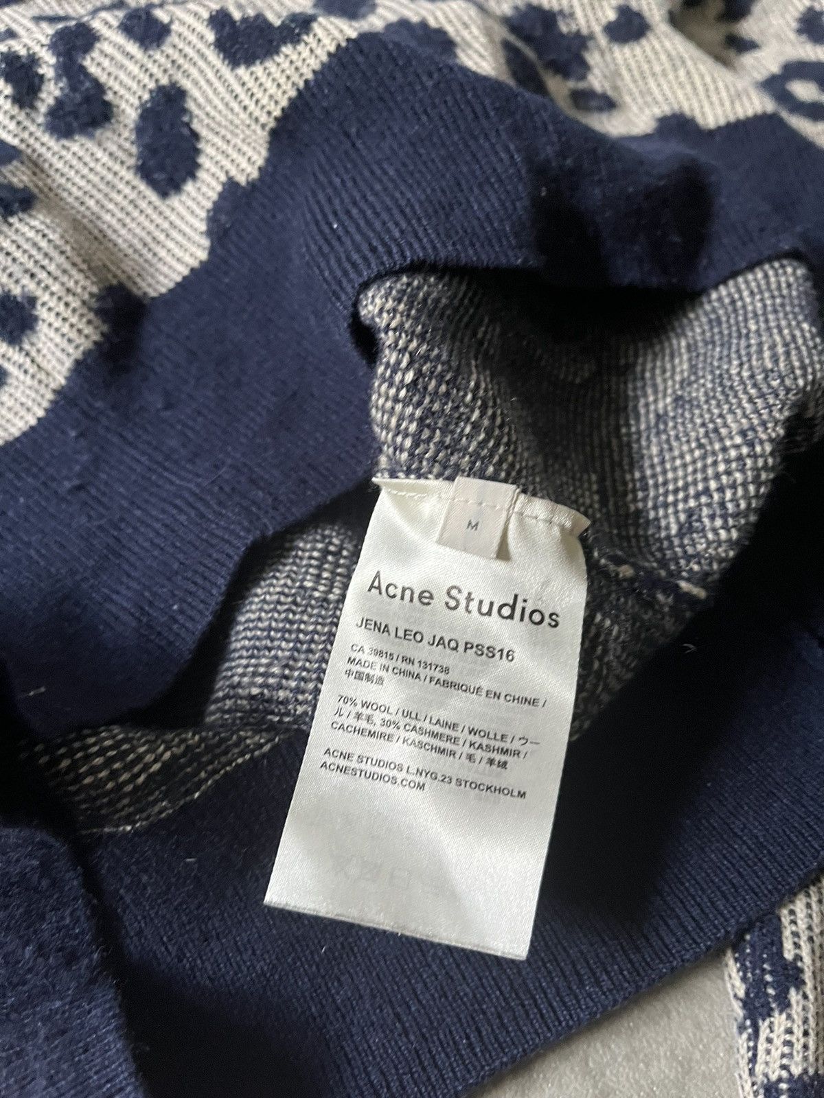 Acne Studios Acne Studios Jena Leo Jaq wool cashmere sweater  