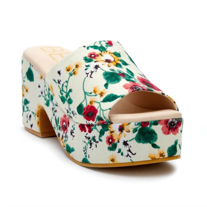 Matisse Terry Platform Heel Sandal In White Floral | Grailed