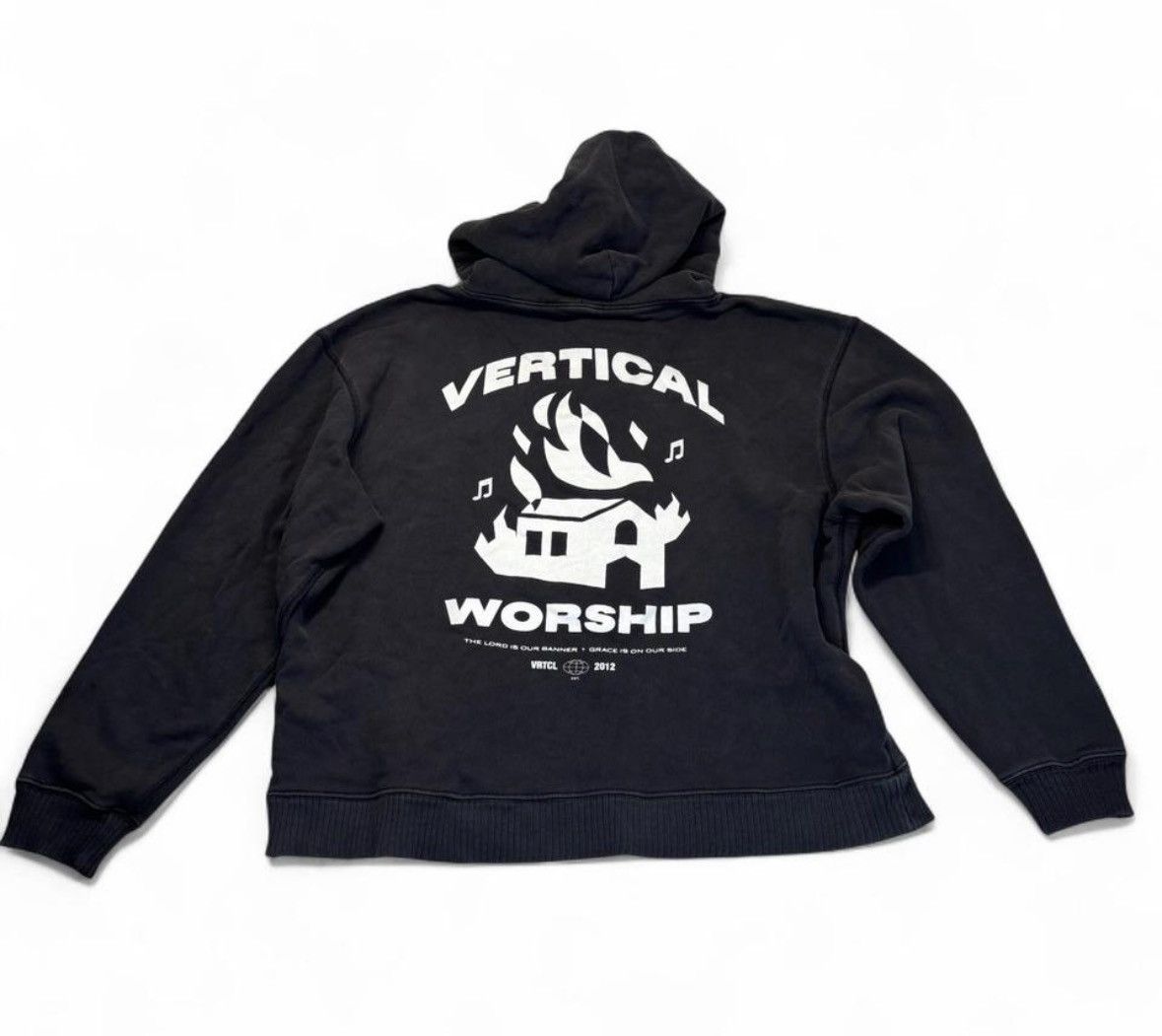 Elwood Elwood Black Graphic Hoodie “Vertical Worship” Size US M / EU 48-50 / 2 - 2 Thumbnail