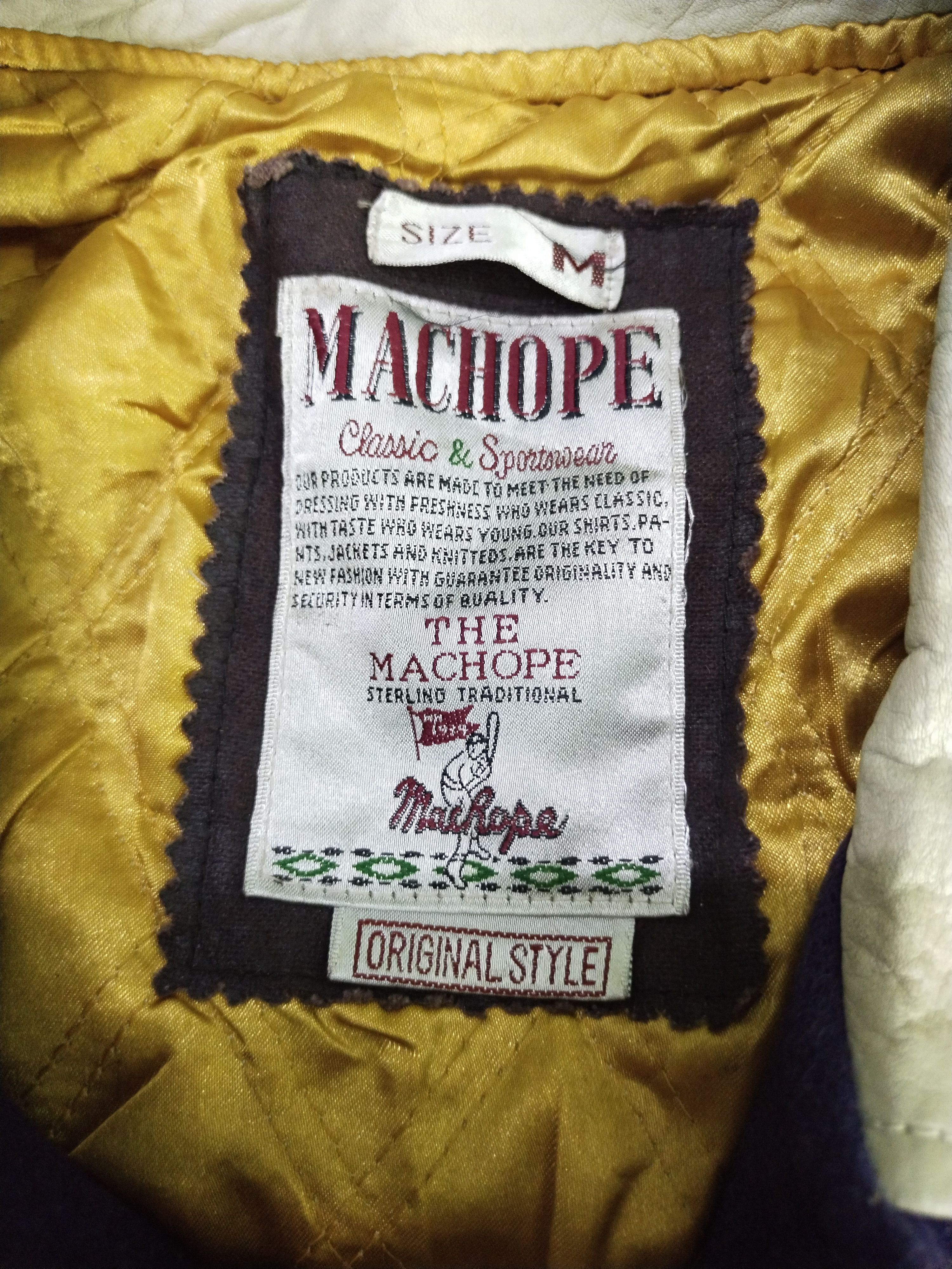Vintage Vintage Machope Varsity Leather Wool Jacket Rare Size US M / EU 48-50 / 2 - 15 Thumbnail