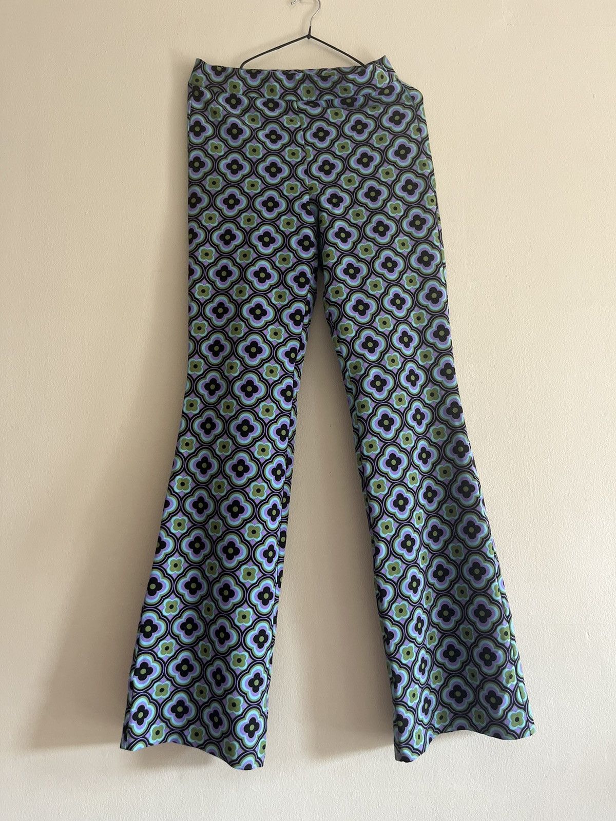 Zara Zara Geometric Print Flare Pants Size 26" / US 2 / IT 38 - 1 Thumbnail
