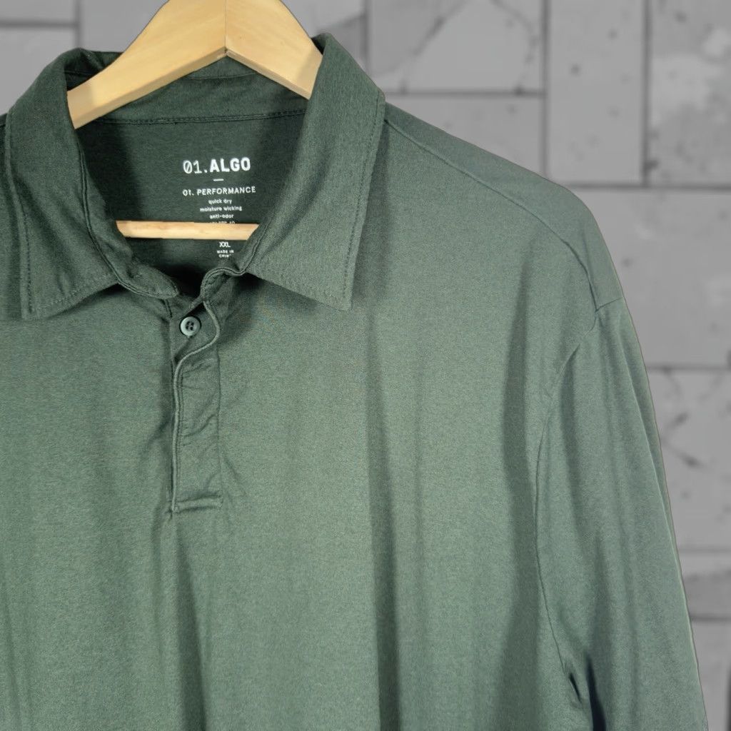 Vintage 01.ALGO Green Athletic Performance Polo Shirt Mens XXL Regular Size Polo Shirt Green Athletic 01.ALGO Mens XXL Size US XXL / EU 58 / 5 - 1 Thumbnail