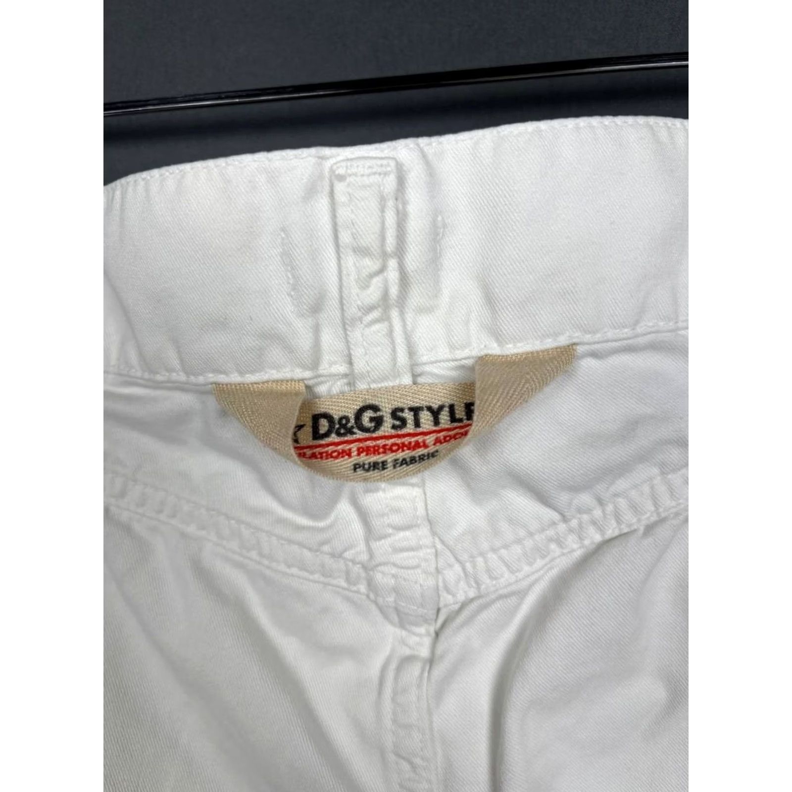 Dolce & Gabbana Dolce&Gabbana Jeans Woman White Cotton Denim Bootcut 29 Medium Rise 33in Inseam 5-Pocket Logo Button Vintage No Mens Womens Girls Size 29" - 3 Thumbnail