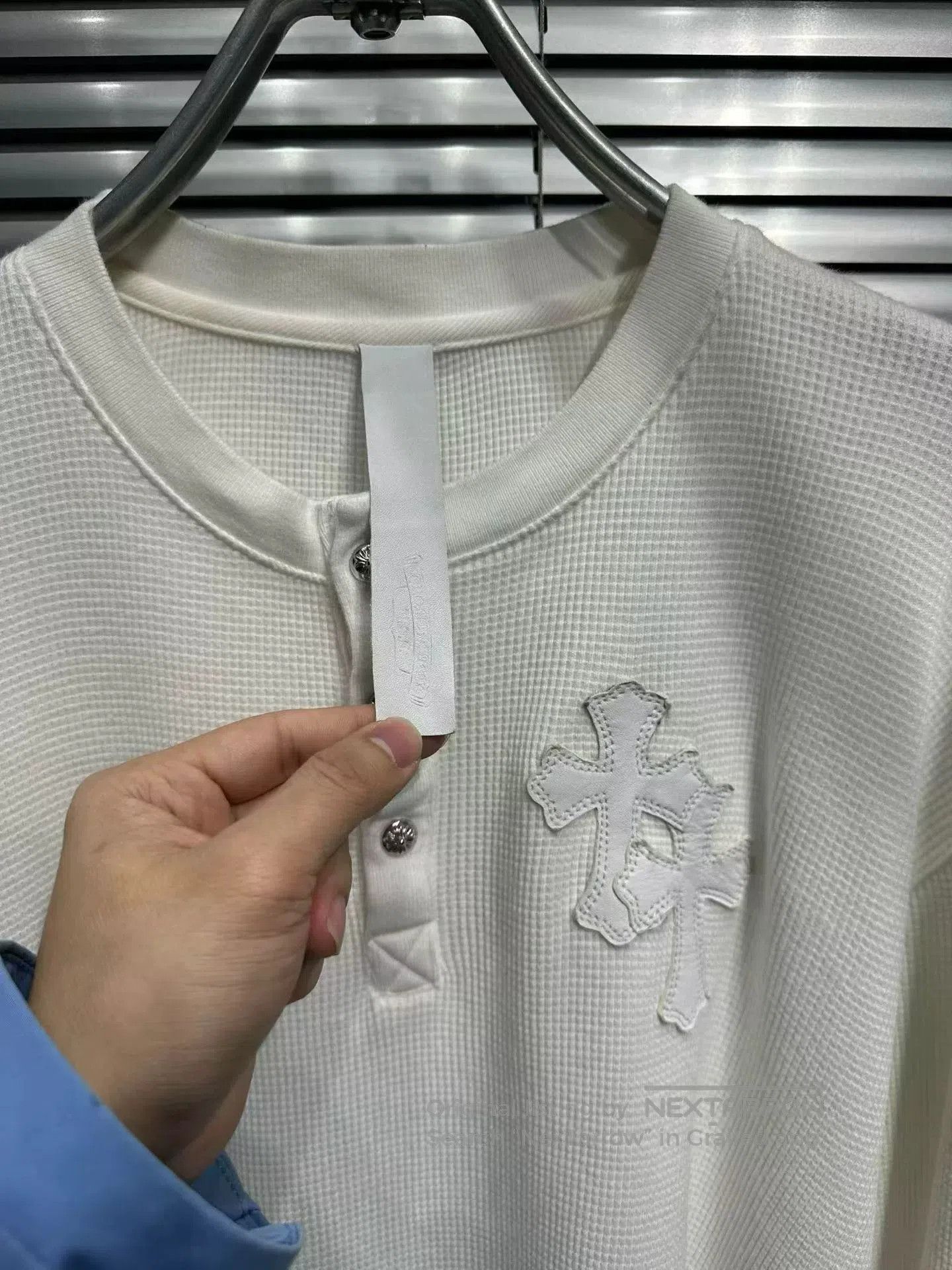 Chrome Hearts chrome hearts white long sleeve henley shirt. Size US L / EU 52-54 / 3 - 3 Thumbnail