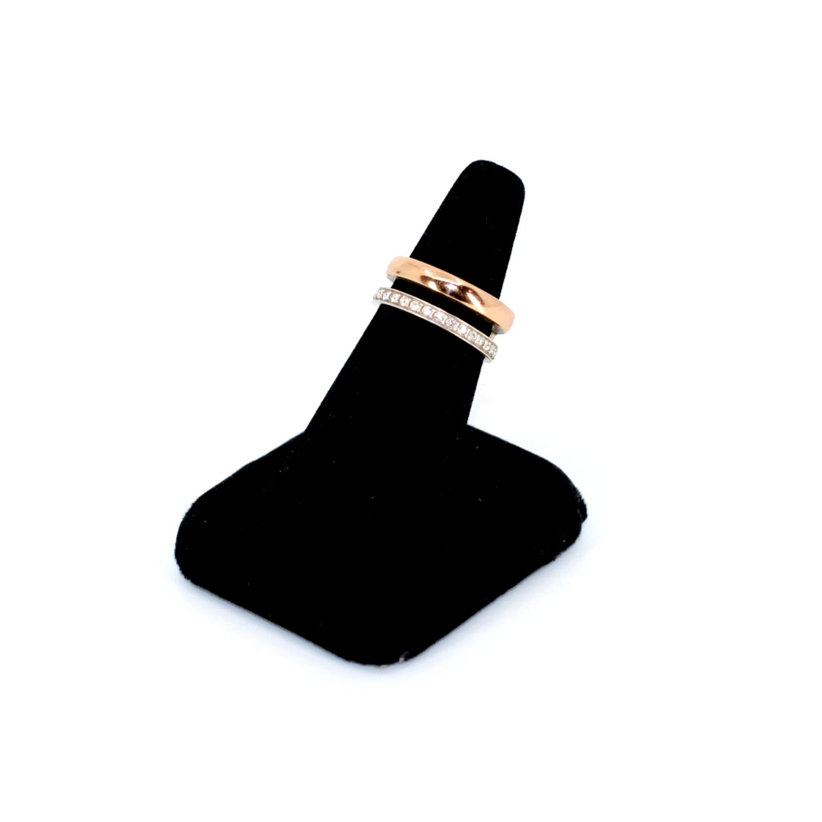 Brighton BRIGHTON Two-Tone Two-Piece Crystal Stacking Ring Set Size 9 Size ONE SIZE - 2 Thumbnail