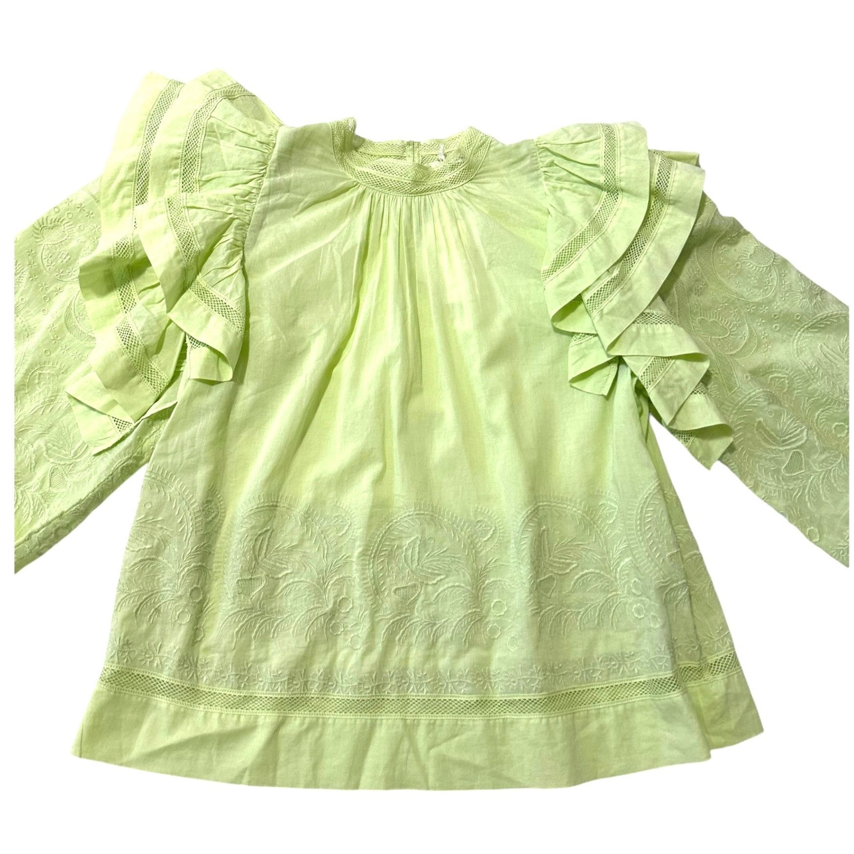 Ulla Johnson Ulla Johnson Annetta Blouse in Pistachio, Size 2, New with Size XS / US 0-2 / IT 36-38 - 7 Thumbnail