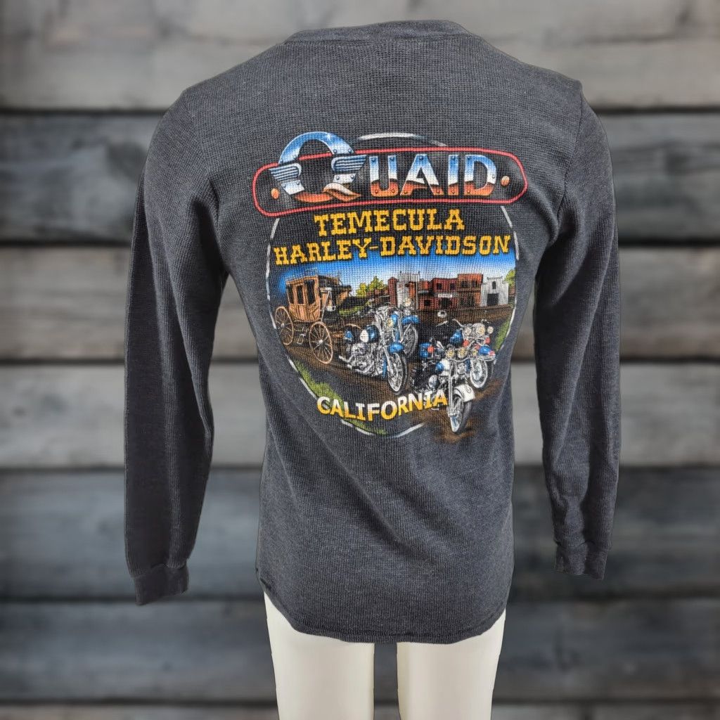 Harley Davidson Harley-Davidson T-Shirt Men Long Sleeve Pullover California Thermal Gray M Regular Camo Logo Graphic Size US M / EU 48-50 / 2 - 1 Thumbnail