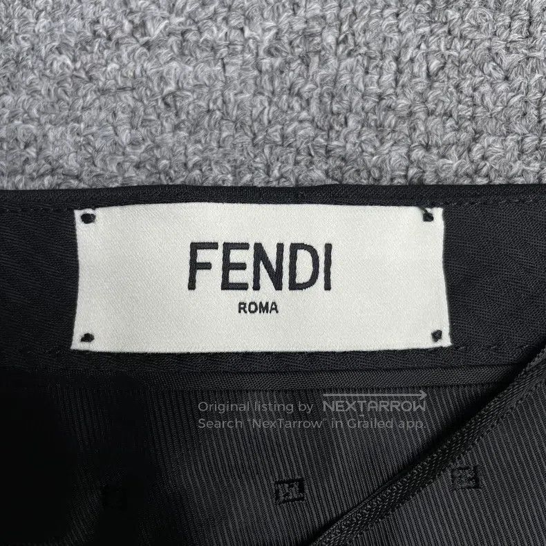 Fendi Fendi Black straight-leg pants with slits at the bottom Size 26" / US 2 / IT 38 - 6 Thumbnail