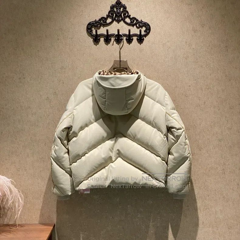 Hermes Hermes Beige Lined Monogrammed Hooded Down Jacket Size XXS / US 00 / IT 34 - 2 Thumbnail