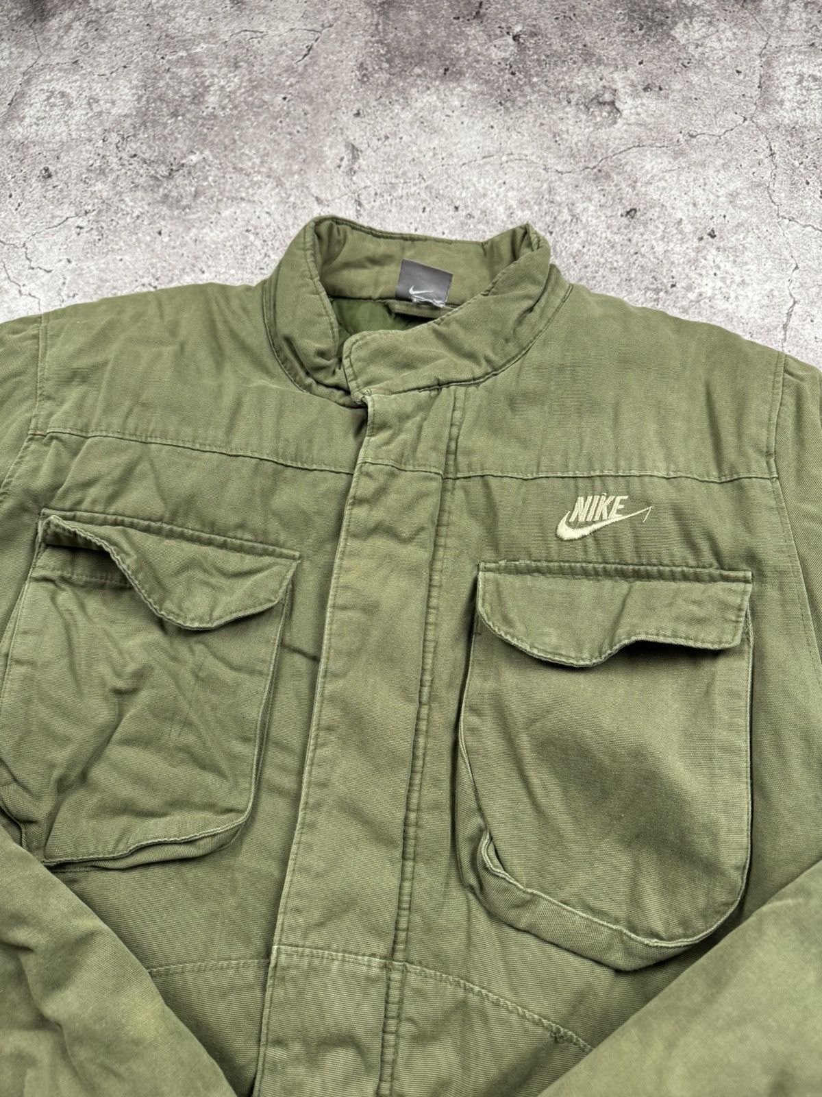 90s Nike Retro Logo Vintage Military Multipocket Jacket