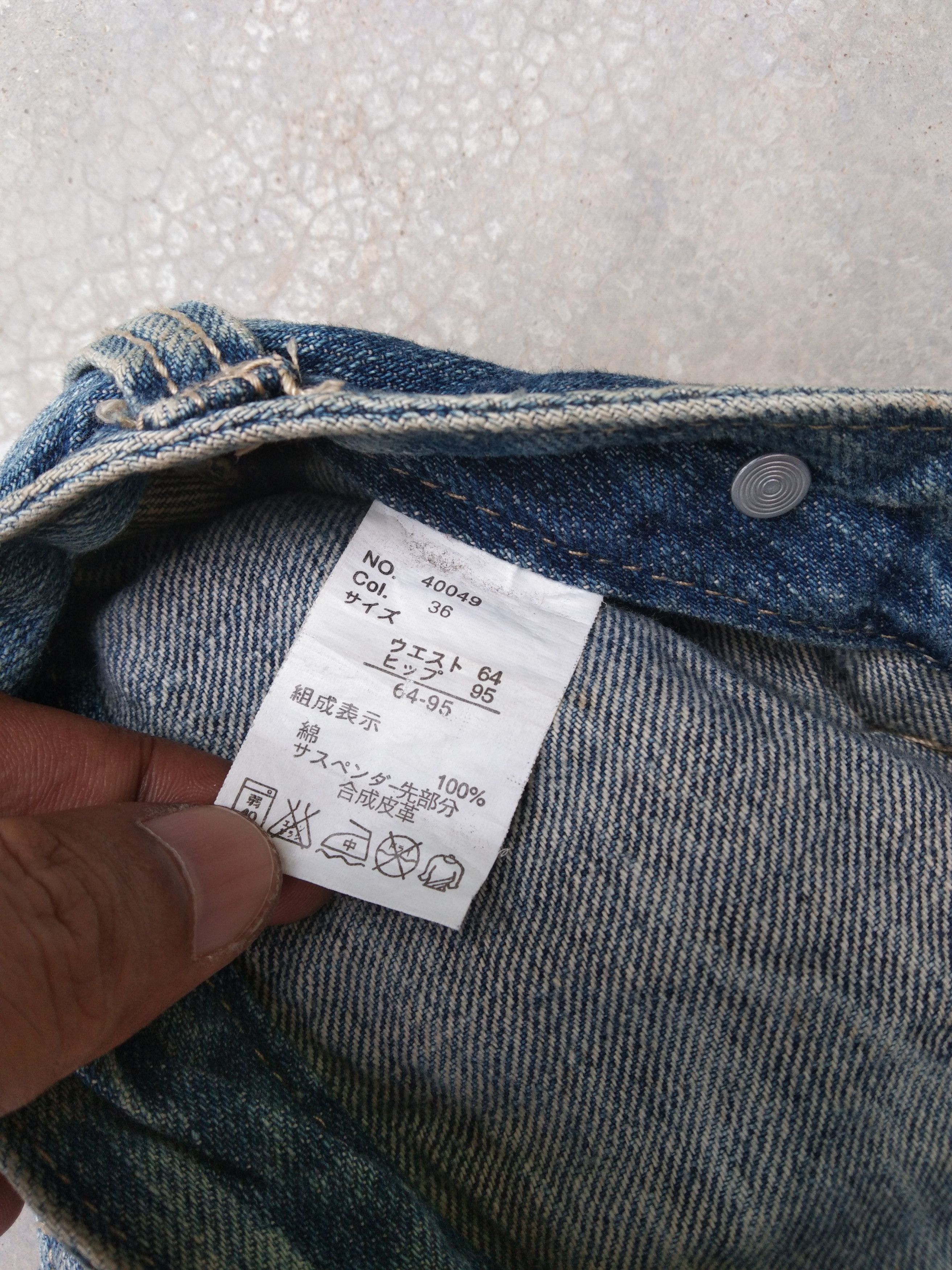Japanese Brand × Vintage Vintage Distressed Japan Retro Punk Jeans Double Waist Denim Size US 30 / EU 46 - 7 Thumbnail