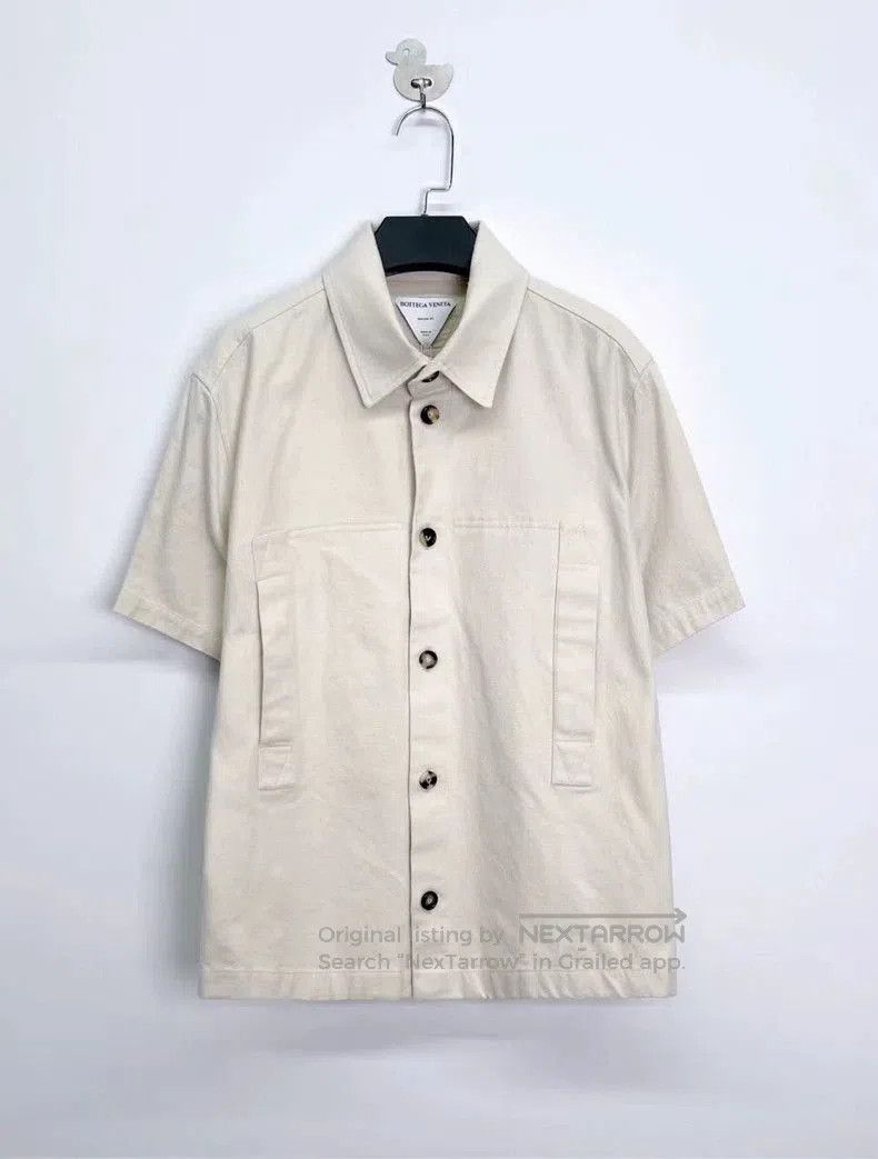 Bottega Veneta Bottega Veneta Beige Linen Short Sleeve Shirt. Size US M / EU 48-50 / 2 - 1 Thumbnail