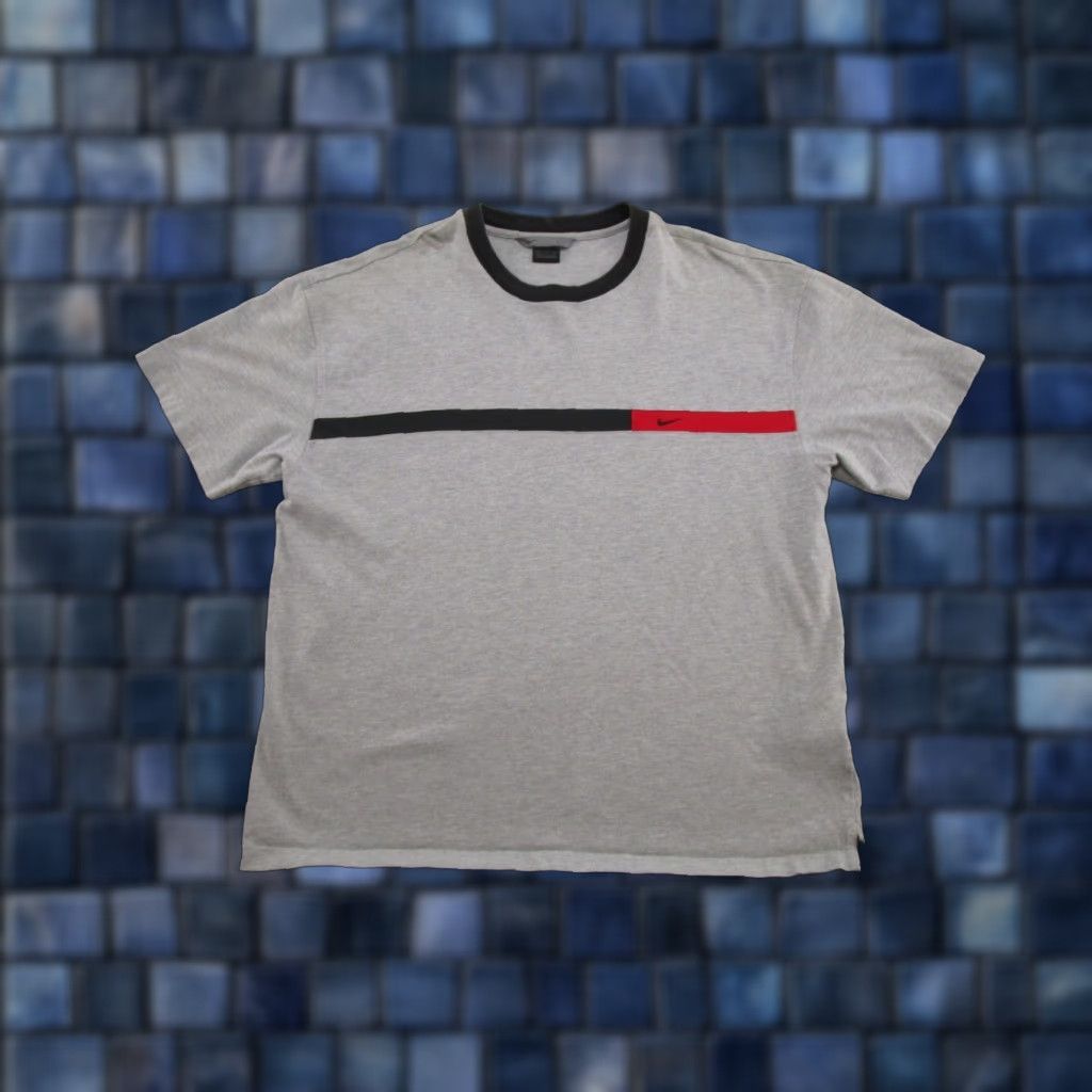 Nike VINTAGE Nike Shirt Mens 2XL Gray Embroidered Swoosh T-Shirt 90s Summer Size US XXL / EU 58 / 5 - 1 Thumbnail