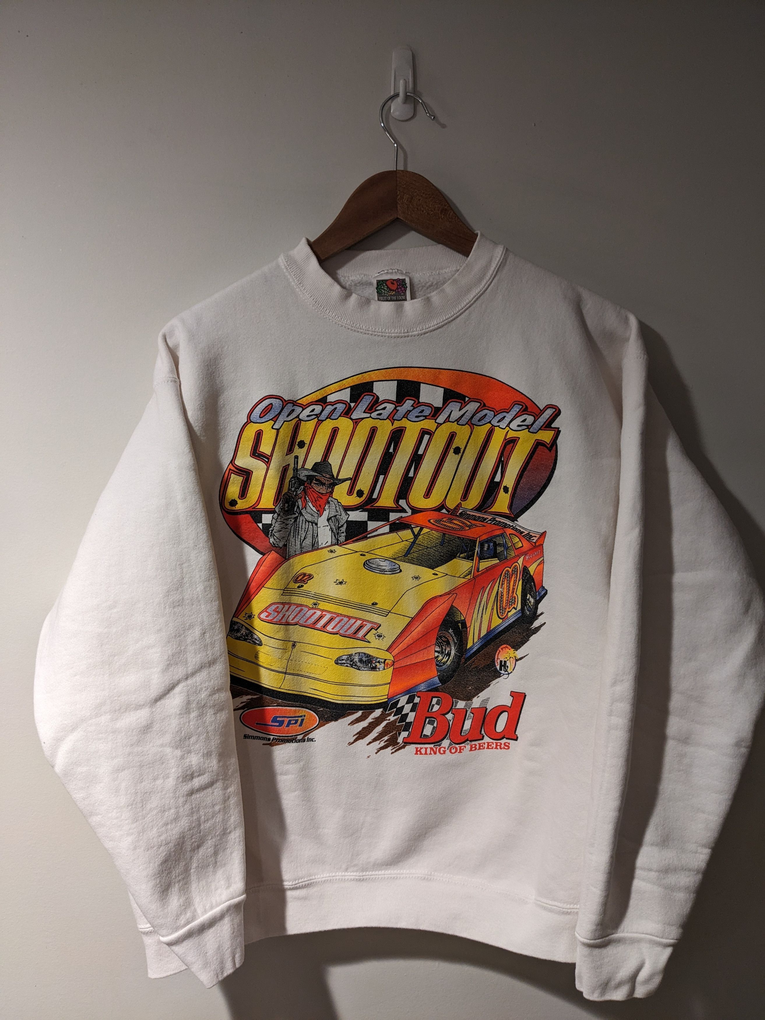 NASCAR × Vintage Vintage 90s Nascar Budweiser King of Beers Large Sweatshirt Size US L / EU 52-54 / 3 - 1 Thumbnail