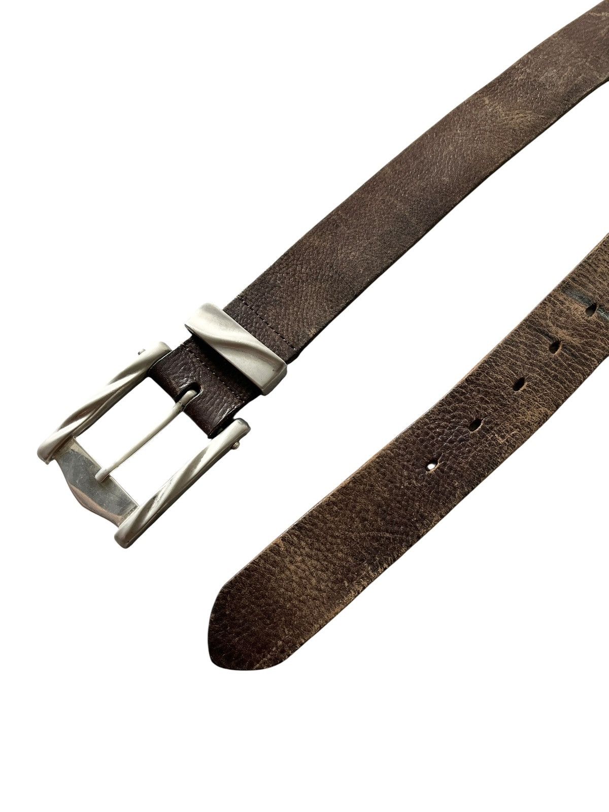 Tornado Mart 2000s Tornado Mart Patina Leather Belt Size 30 - 4 Thumbnail