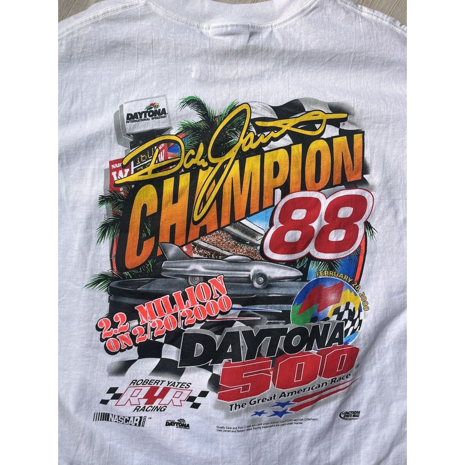 NASCAR NEW VINTAGE NASCAR RACING ROBERT YATES #88 DAYTONA 500 SHIRT Size US XL / EU 56 / 4 - 6 Thumbnail