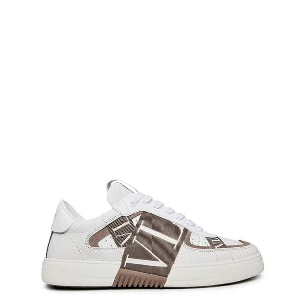 o1g2r1mq0824 Low-Top Calfskin Vltn Sneakers White Brown