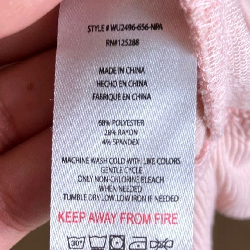 Vintage Rae Dunn Womens Shirt Soft Pink Mom Life Crew Neck Long Sleeve Stretch Large Size L / US 10 / IT 46 - 7 Thumbnail