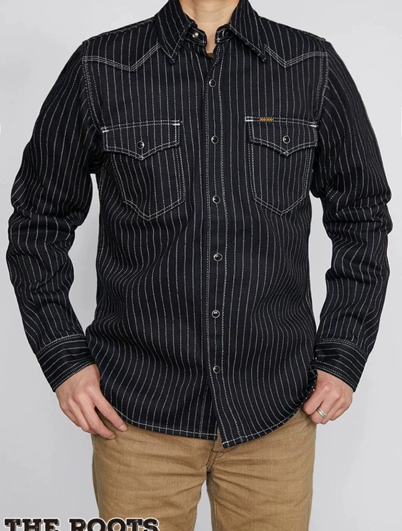 Iron Heart Heavy 12oz black discharge Wabash retro western