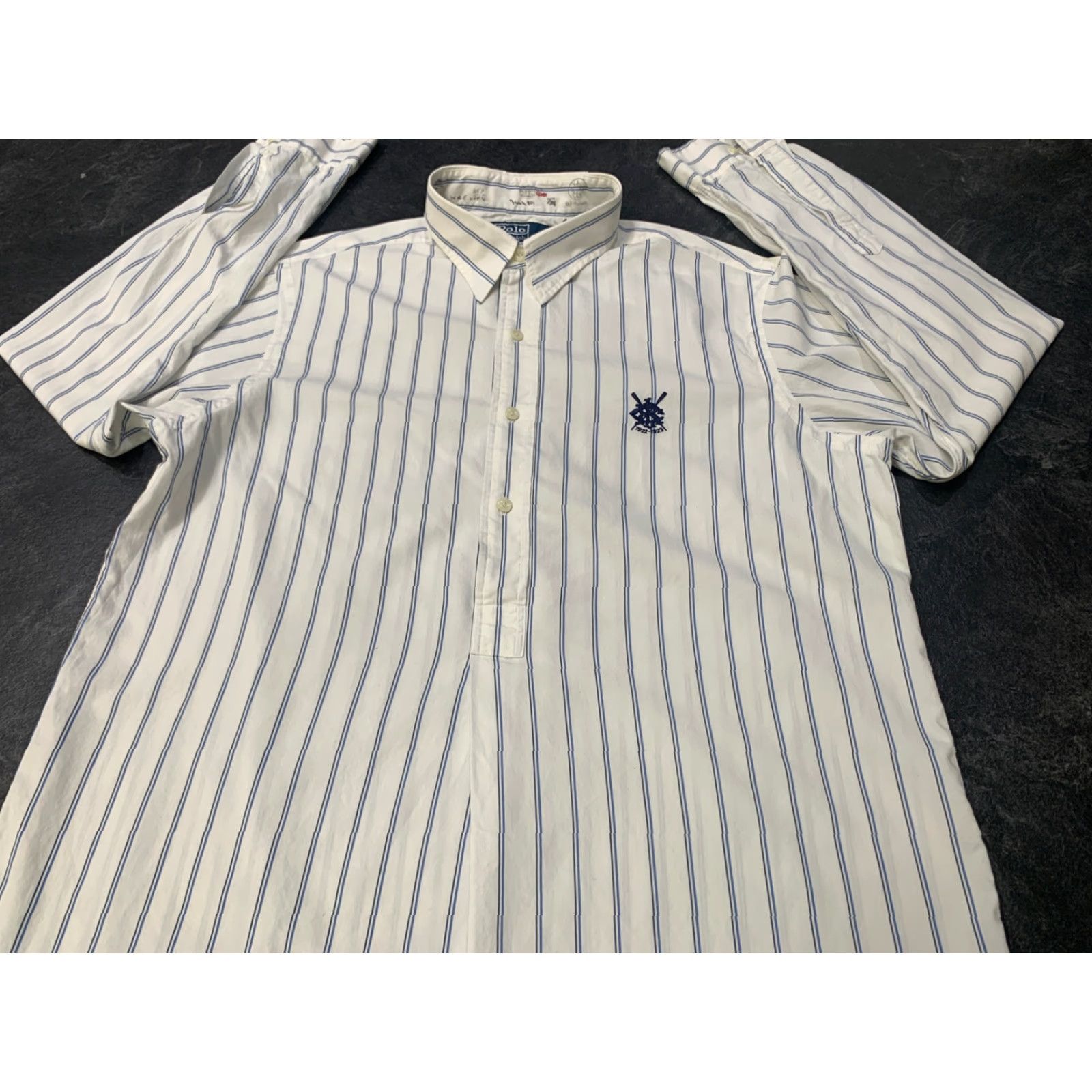 Polo Ralph Lauren VINTAGE Polo Ralph Lauren Men’s Baseball Shirt Long Sleeve White 1922-1923 Signed 1/2 Button White Sox Size US L / EU 52-54 / 3 - 2 Thumbnail