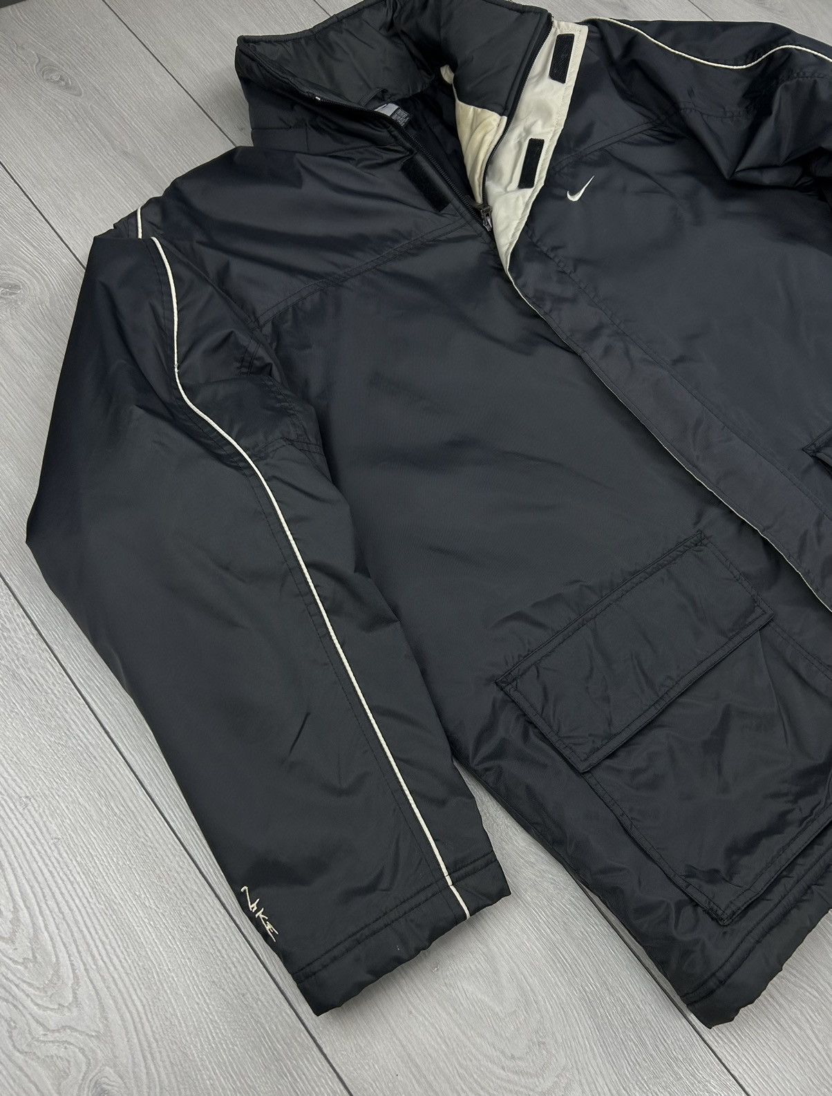 Nike × Vintage Nike Vintage Winter Grey Jacket Size XL Size US XL / EU 56 / 4 - 3 Thumbnail