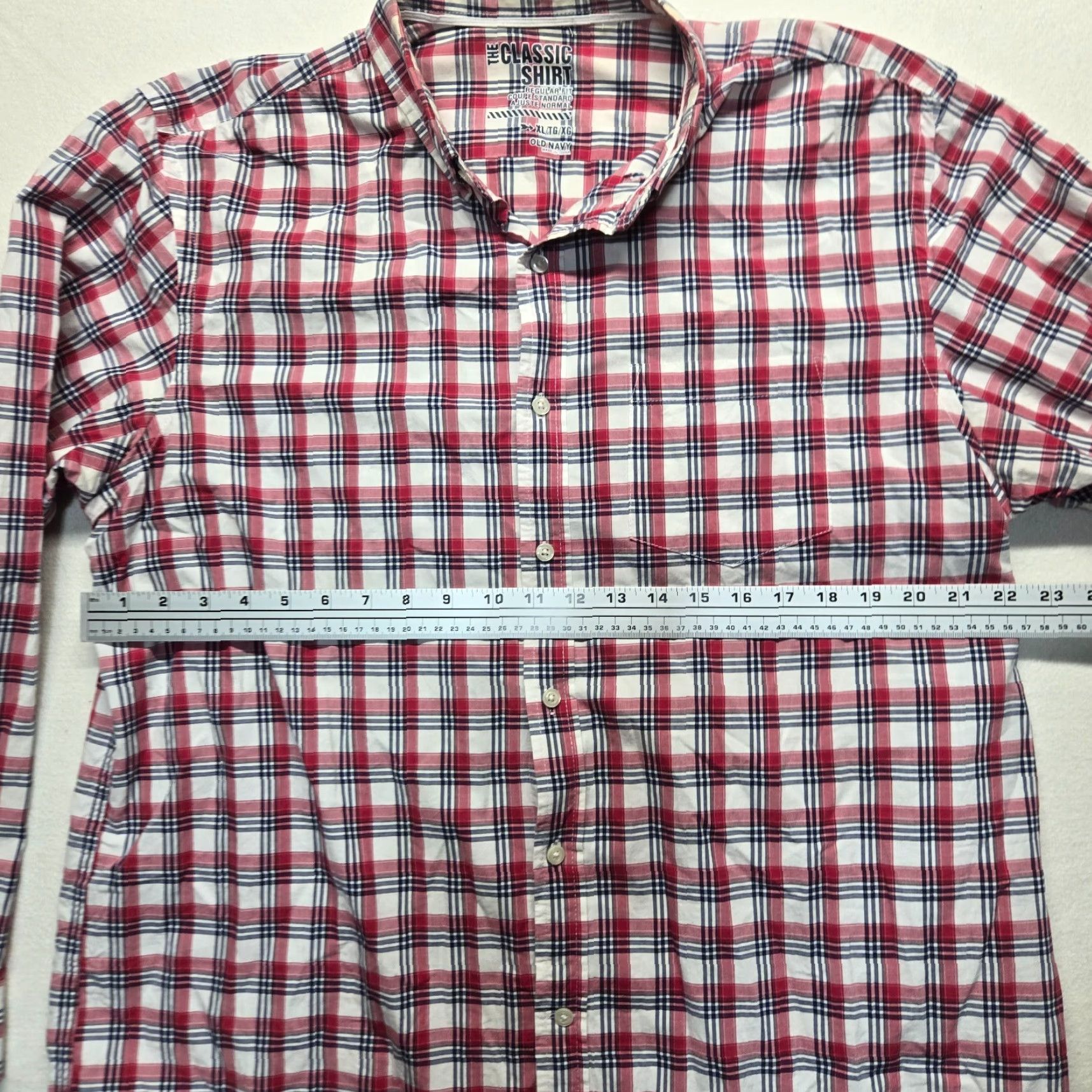 Old Navy Old Navy Shirt Button-Up Plaid Red XL Mens Classic Casual Shirt Size US XL / EU 56 / 4 - 4 Thumbnail