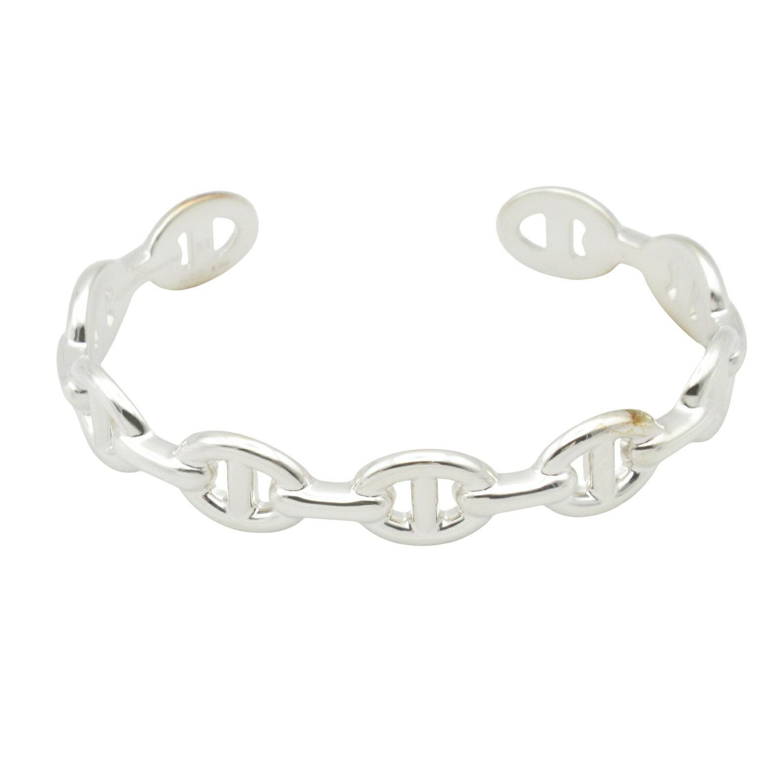 Hermes Hermes Hermes Chaine dAncre Enchainee 925 Silver Bangle Precious Metal Bangle DUTY FREE for USA Size ONE SIZE - 1 Thumbnail