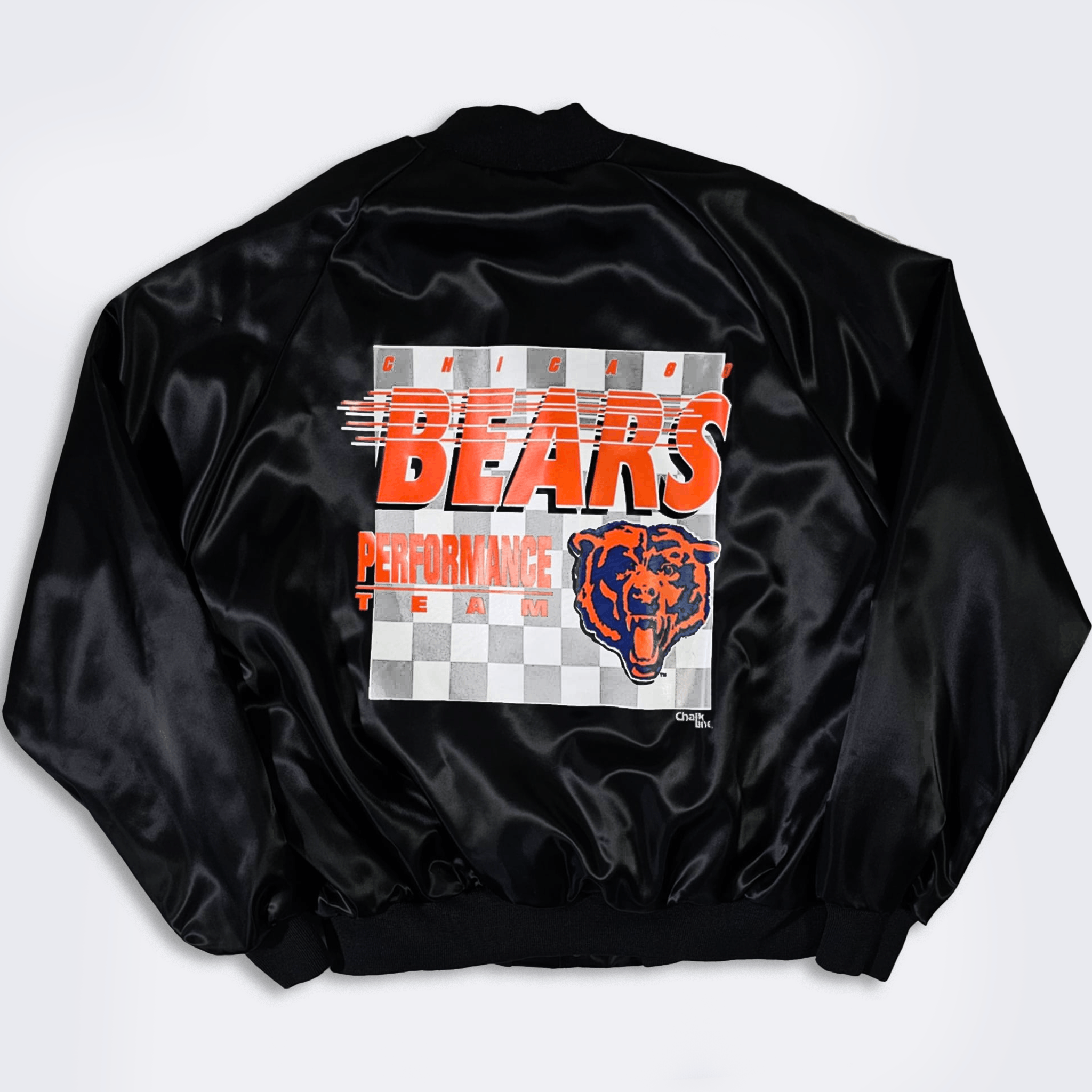 Chalk Line × NFL × Vintage Chicago Bears Vintage 80s Chalk Line Satin Bomber Jacket Size US L / EU 52-54 / 3 - 1 Thumbnail