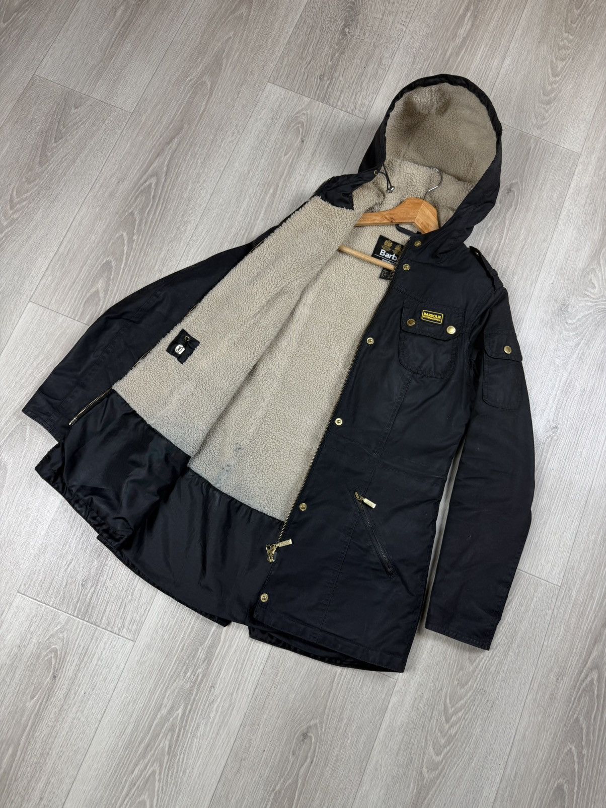 Barbour Barbour International Flywheel Wax Parka Jacket Women Size 8 Size S / US 4 / IT 40 - 6 Thumbnail