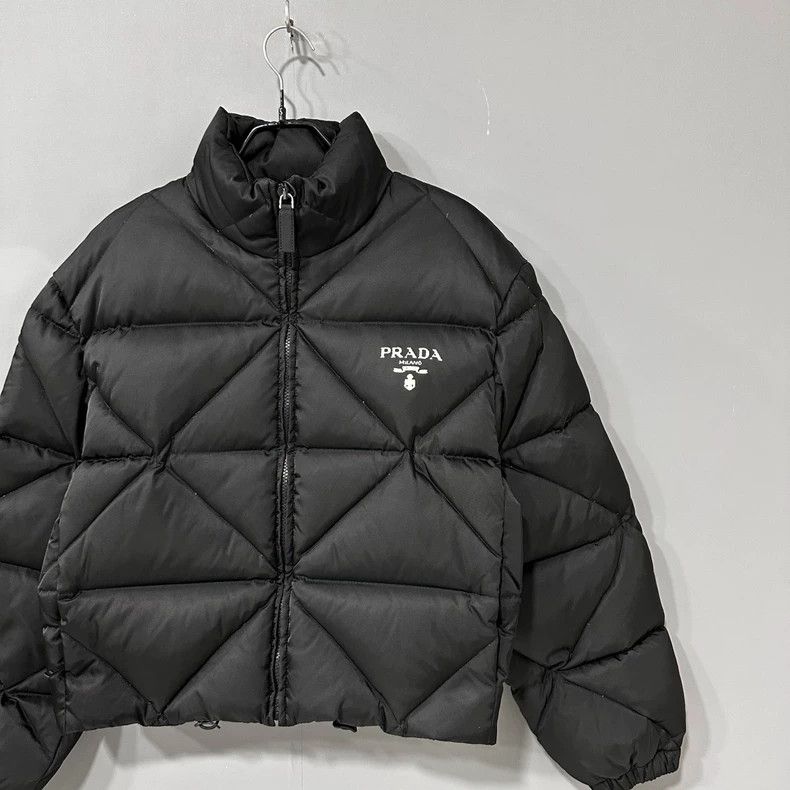 Prada Prada Diamond recycled nylon logo down jacket 2504-Nextarro Size US XXS / EU 40 - 2 Thumbnail