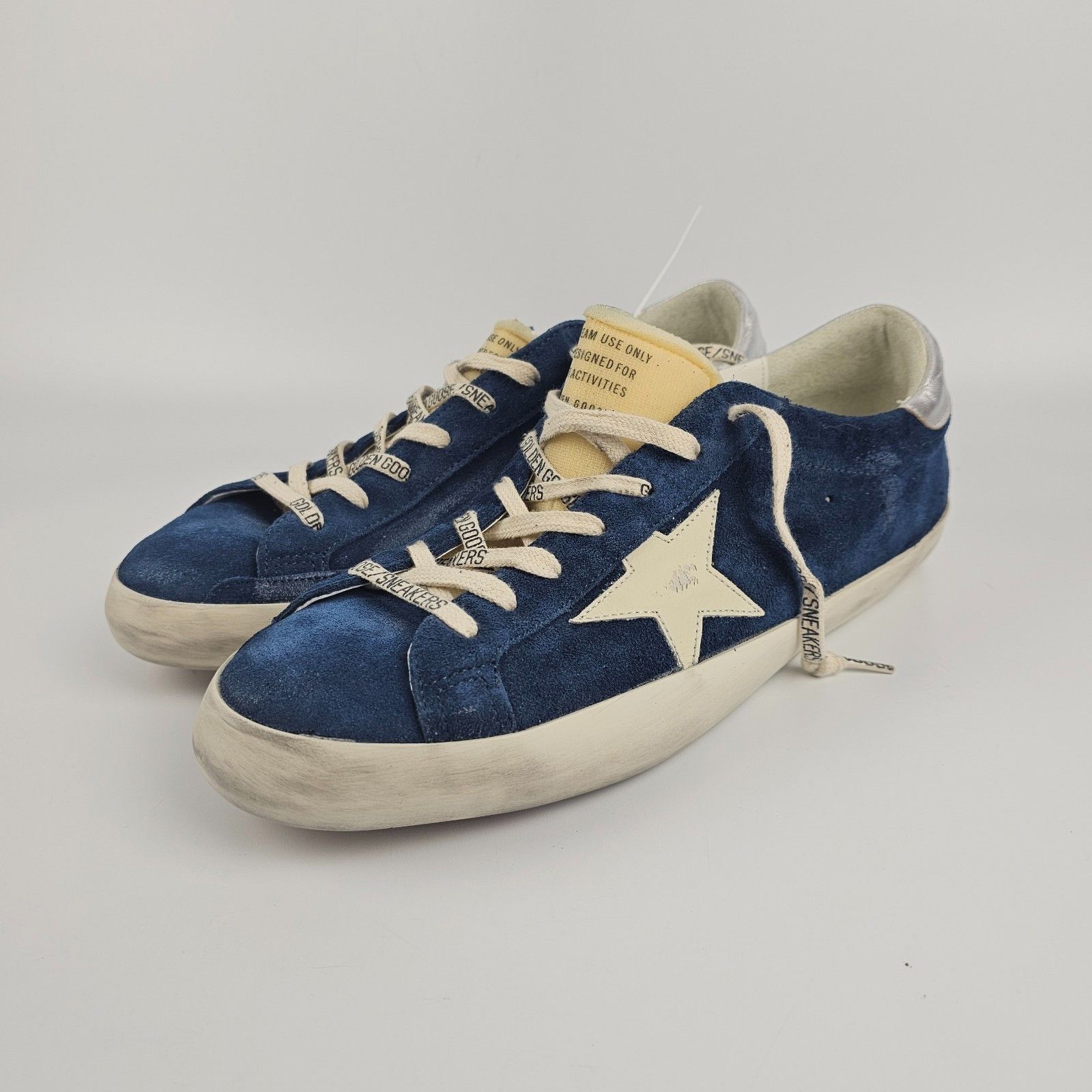 GOLDEN GOOSE Ball Star Men's Blue/White Sneakers New & Authe