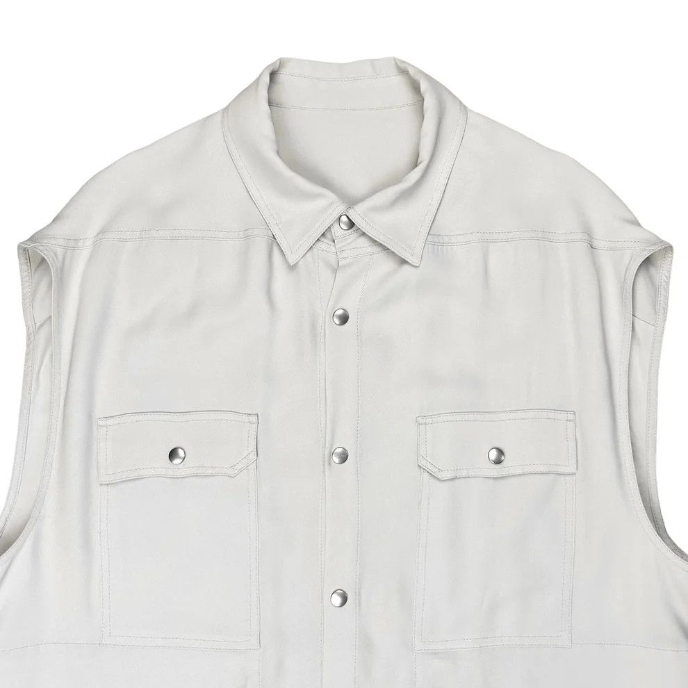 Rick Owens Rick Owens Jumbo Crepe Vest Oyster - SS21 Size US L / EU 52-54 / 3 - 5 Thumbnail