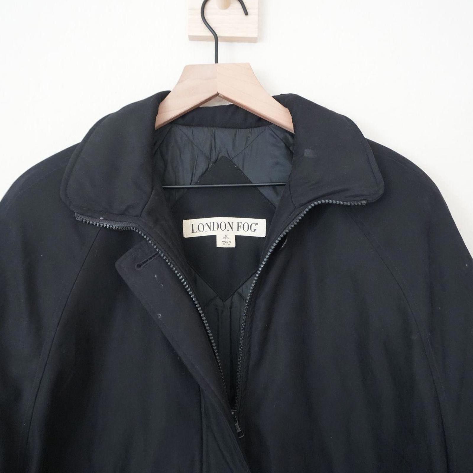 London Fog London Fog Coat Men's M Black Suede Full Zip Button Down Size US M / EU 48-50 / 2 - 2 Thumbnail