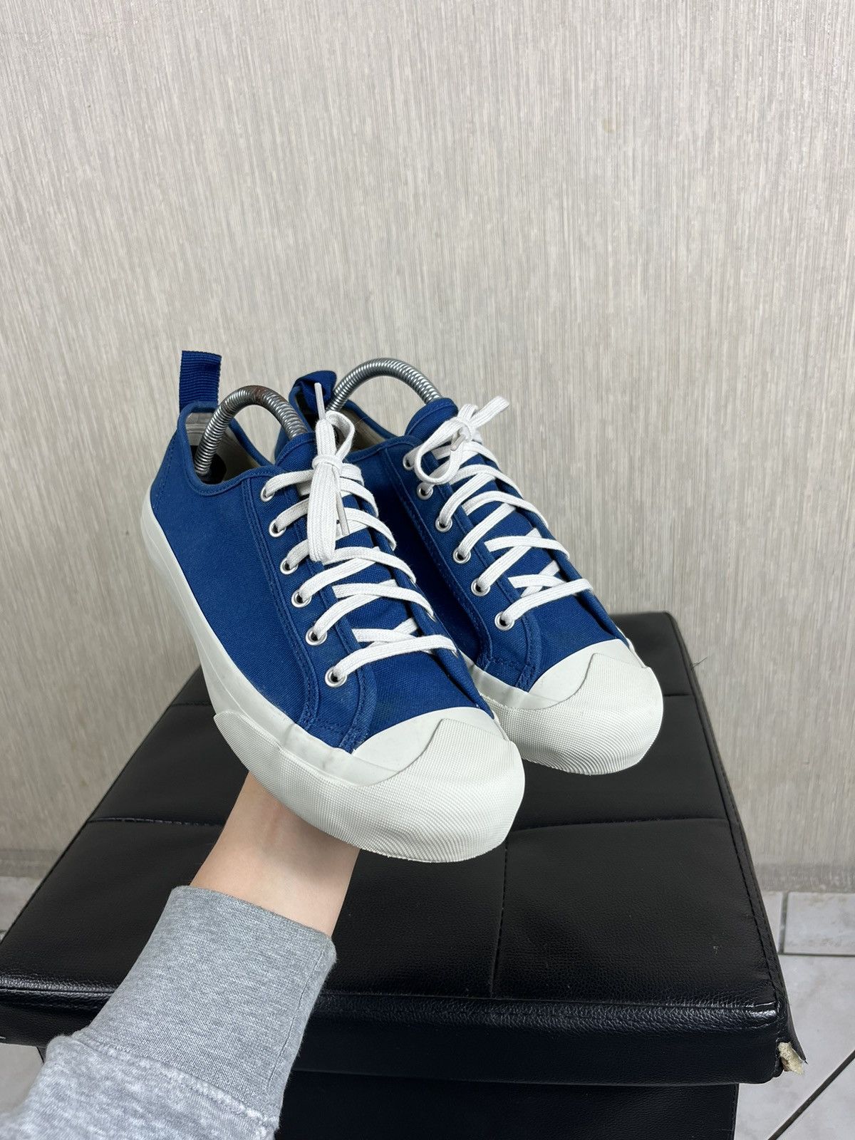 image of Ymc You Must Create Low Top Sneakers Shoes Canvas Upper in Blue, Men's (Size 9)