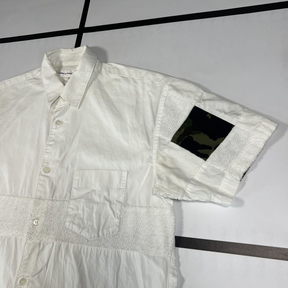 Comme des Garcons SHIRT |[ SS11 Comme Des Garcons SHIRT Runway Patchwork Shirt ]| Size US M / EU 48-50 / 2 - 4 Thumbnail