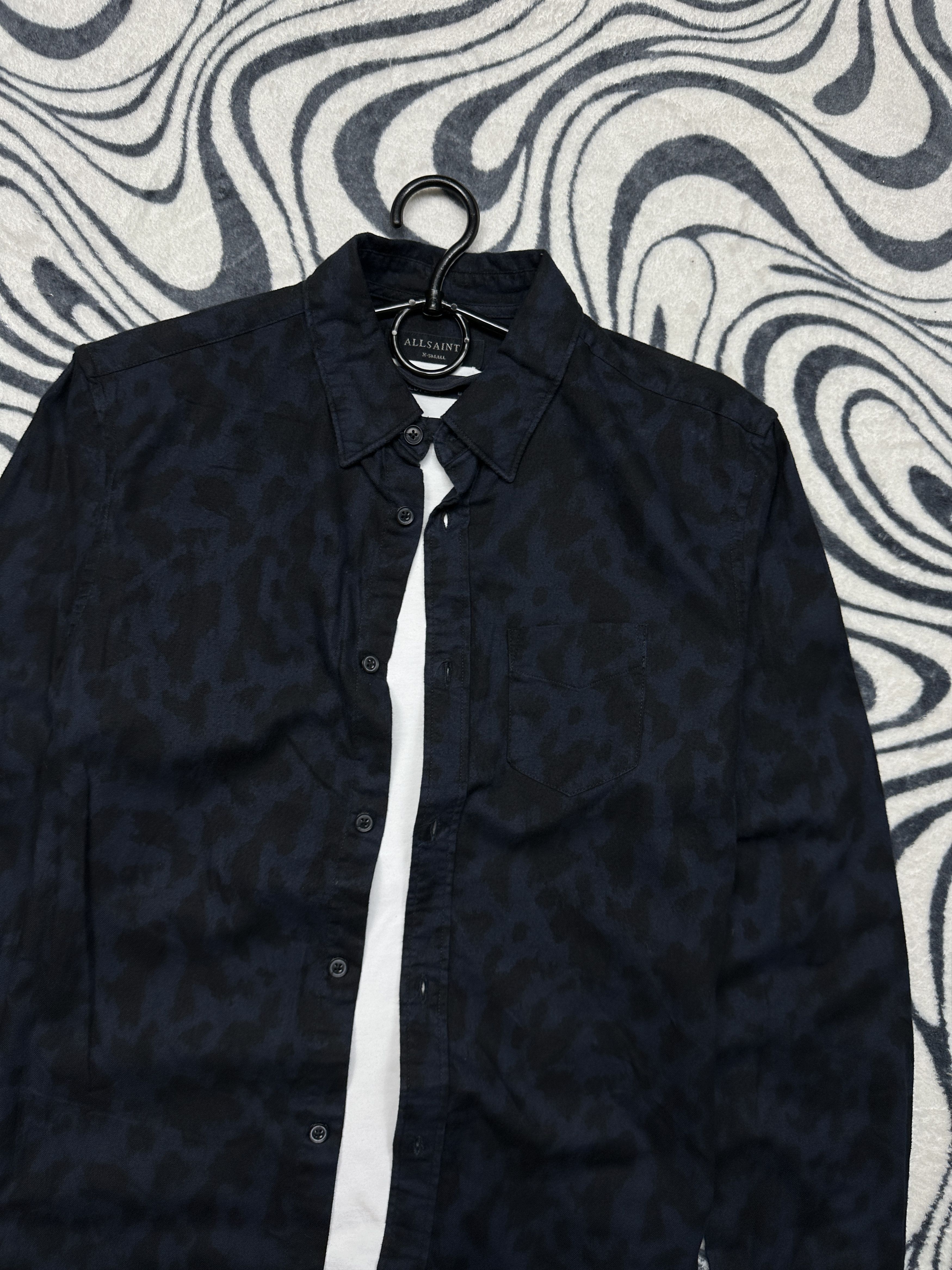 Allsaints AllSaints Mens Montaud Flannel Camo Shirt Size US XS / EU 42 / 0 - 2 Thumbnail