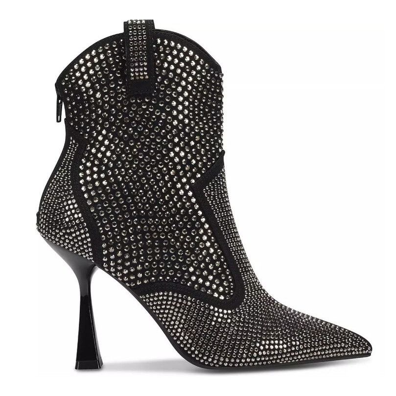 I.N.C INC Womens Oaklynne Black Rhinestone Booties NIB Size 7 Size US 7 / IT 37 - 3 Thumbnail