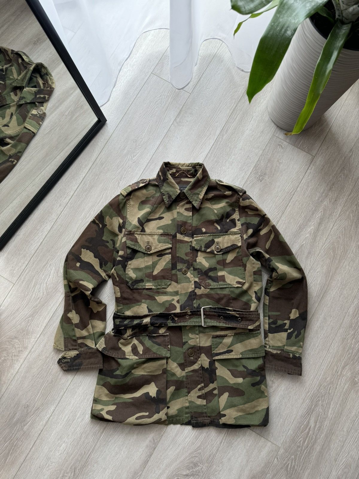 Saint Laurent Paris Saint Laurent “Love” Camo Trench Coat Jacket Size S / US 4 / IT 40 - 5 Thumbnail