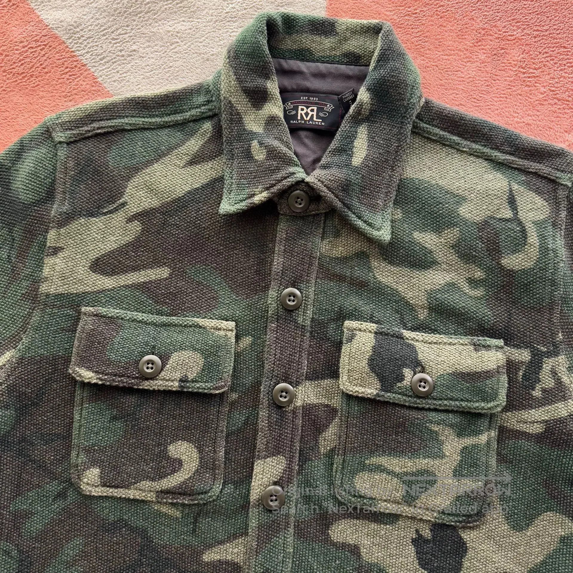 RRL Ralph Lauren Ralph Lauren Double RL Camo Knit Shirt. Size US S / EU 44-46 / 1 - 3 Thumbnail