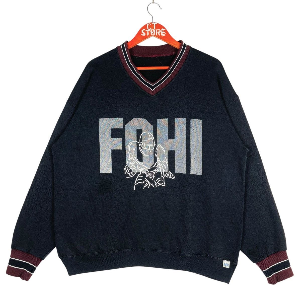 Vintage Vintage Fontana Steelers FOHI V Neck Sweatshirt Size L Size US L / EU 52-54 / 3 - 1 Thumbnail